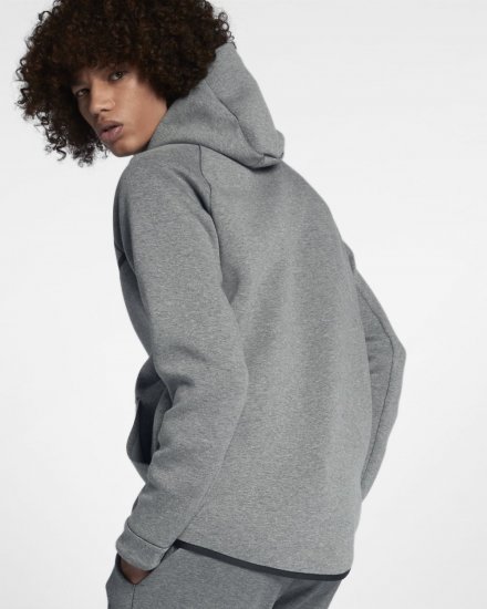 Nike Sportswear Tech Fleece Windrunner | Carbon Heather / Black / Black - Click Image to Close