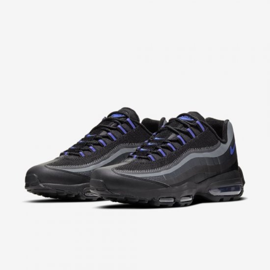 Nike Air Max 95 Ultra | Black / Anthracite / Dark Grey / Racer Blue - Click Image to Close