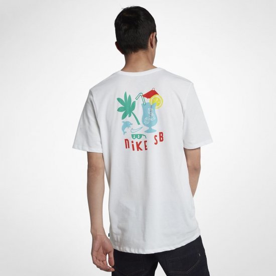 Nike SB Dri-FIT | White / Lagoon Pulse - Click Image to Close