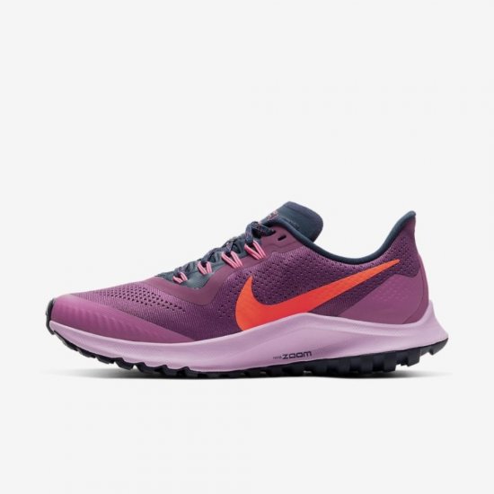 Nike Air Zoom Pegasus 36 Trail | Villain Red / Blackened Blue / Frosted Plum / Total Crimson - Click Image to Close