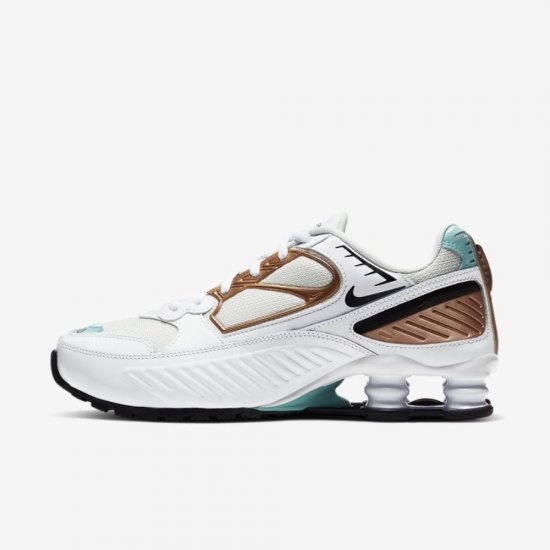 Nike Shox Enigma 9000 | White / Spruce Aura / Aurora / Black - Click Image to Close