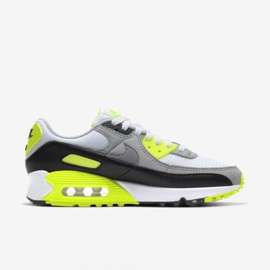 Nike Air Max 90 | White / Volt / Black / Particle Grey - Click Image to Close