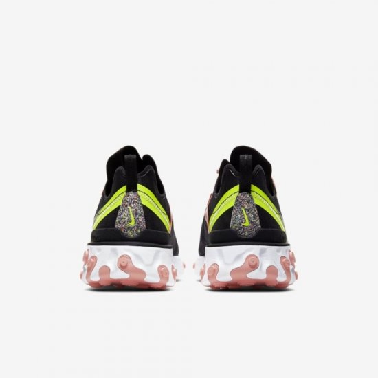 Nike React Element 55 Premium | Black / Coral Stardust / Light Soft Pink / Volt - Click Image to Close