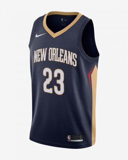 Anthony Davis Icon Edition Swingman Jersey (New Orleans Pelicans) | College Navy / Club Gold - Click Image to Close