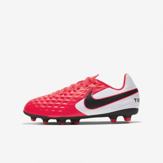 Nike Jr. Tiempo Legend 8 Club MG | Laser Crimson / White / Black - Click Image to Close