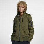 NikeLab Collection Mixed Fabric Bomber | Olive Canvas / Black