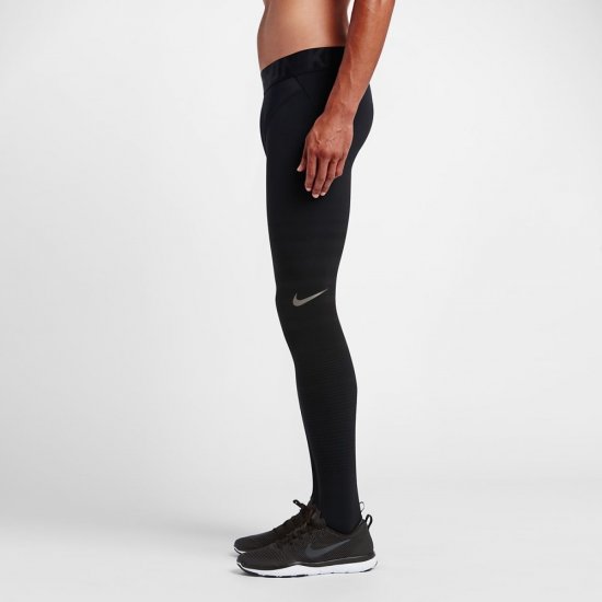 Nike Pro Hyperrecovery | Black / Black / Metallic Pewter - Click Image to Close