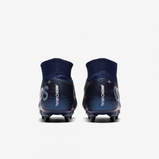 Nike Mercurial Superfly 7 Elite MDS SG-PRO Anti-Clog Traction | Blue Void / White / Black / Barely Volt - Click Image to Close