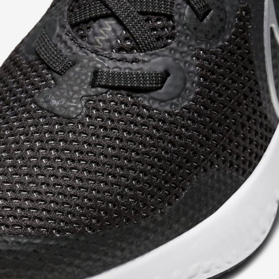 Nike Renew Run | Black / White / Wolf Grey / Metallic Silver - Click Image to Close