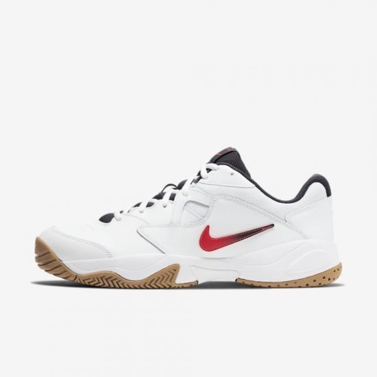 NikeCourt Lite 2 | White / Gridiron / Wheat / Laser Crimson - Click Image to Close