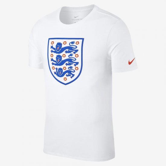 England Crest | White - Click Image to Close
