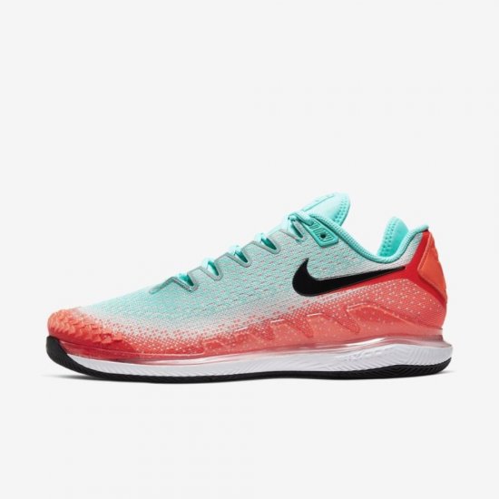 NikeCourt Air Zoom Vapor X Knit | Aurora / Hyper Crimson / Platinum Violet / Black - Click Image to Close