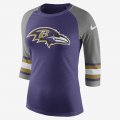 Nike Tri-Blend Raglan (NFL Ravens) | New Orchid / Carbon Heather / Carbon Heather