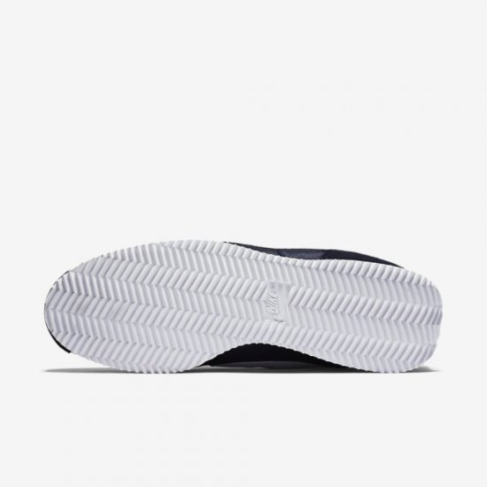 Nike Cortez Basic Nylon | Obsidian / Metallic Silver / White - Click Image to Close