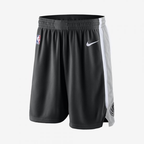 San Antonio Spurs Nike Icon Edition Swingman | Black / Flat Silver / White / White - Click Image to Close