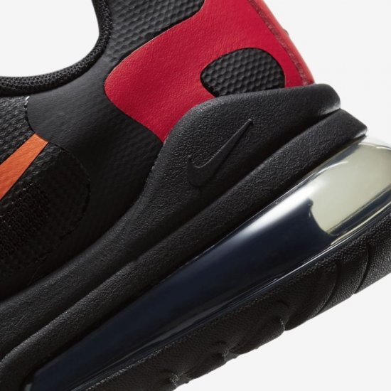 Nike Air Max 270 React | Black / Light Smoke Grey / Magma Orange / Black - Click Image to Close