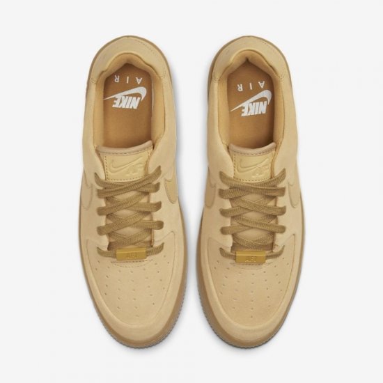 Nike Air Force 1 Sage Low | Club Gold / Gum Light Brown / Club Gold - Click Image to Close