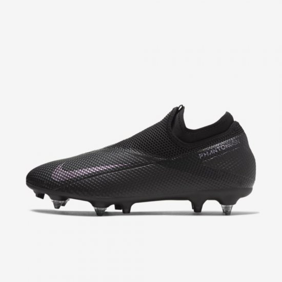 Nike Phantom Vision 2 Academy Dynamic Fit SG-PRO Anti-Clog Traction | Black / Black - Click Image to Close