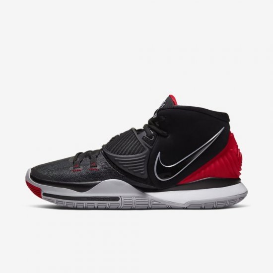 Kyrie 6 | Black / University Red / White / Black - Click Image to Close