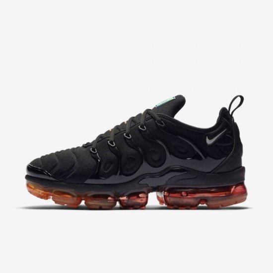 Nike Air VaporMax Plus | Black / Magma Orange / University Red / Light Smoke Grey - Click Image to Close