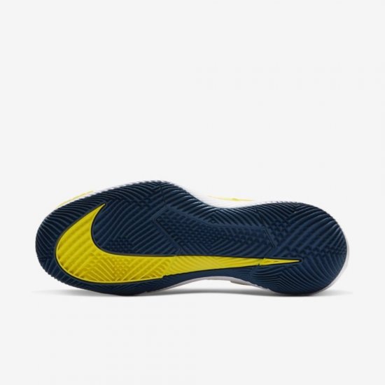 NikeCourt Air Zoom Vapor X Knit | Opti Yellow / Bright Citron / White / Valerian Blue - Click Image to Close
