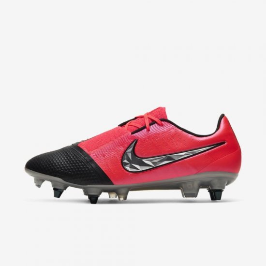 Nike Phantom Venom Elite SG-Pro Anti-Clog Traction | Laser Crimson / Black / Metallic Silver - Click Image to Close