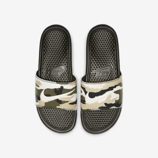 Nike Benassi JDI | Sequoia / Team Gold / Medium Olive / Pale Ivory - Click Image to Close