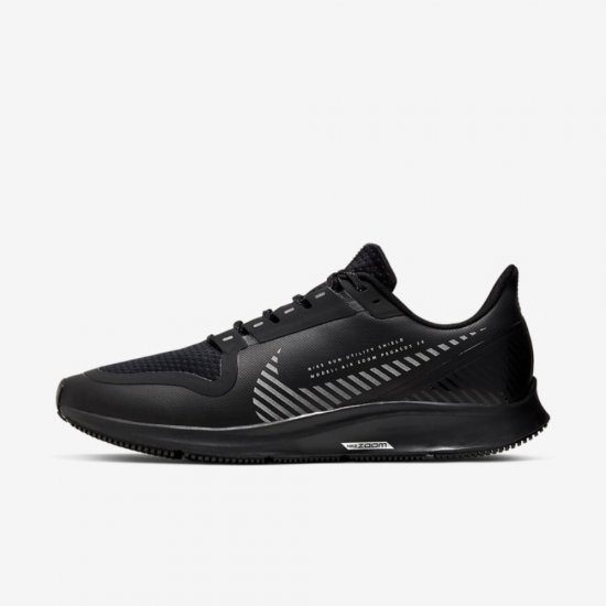 Nike Air Zoom Pegasus 36 Shield | Black / Metallic Silver / Black - Click Image to Close