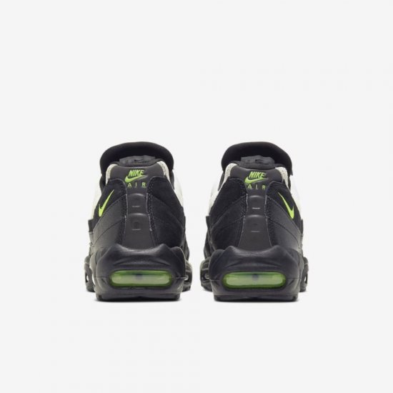 Nike Air Max 95 Essential | Black / Platinum Tint / Crimson / Electric Green - Click Image to Close