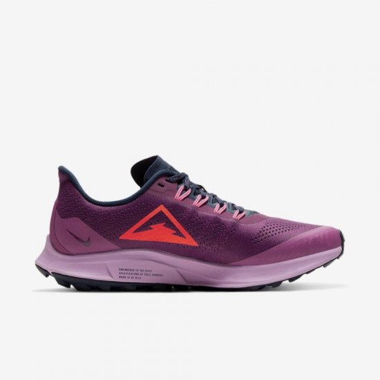 Nike Air Zoom Pegasus 36 Trail | Villain Red / Blackened Blue / Frosted Plum / Total Crimson - Click Image to Close