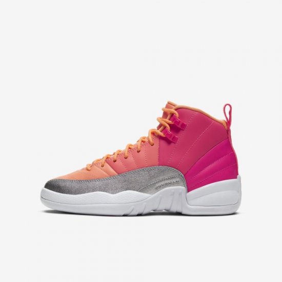 Air Jordan 12 Retro | Racer Pink / Hot Punch / Bright Mango / White - Click Image to Close