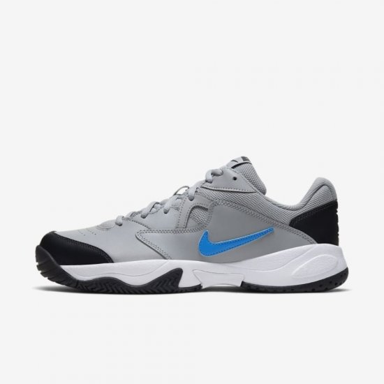 NikeCourt Lite 2 | Light Smoke Grey / Off Noir / White / Blue Hero - Click Image to Close