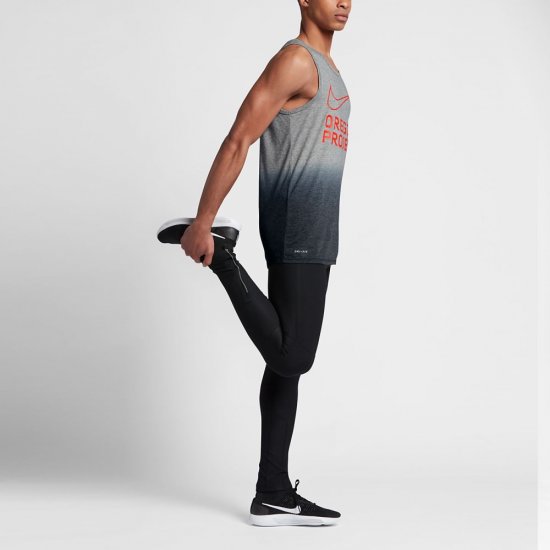 Nike Dry 'Oregon Project' | Dark Grey Heather / Black / Bright Crimson - Click Image to Close