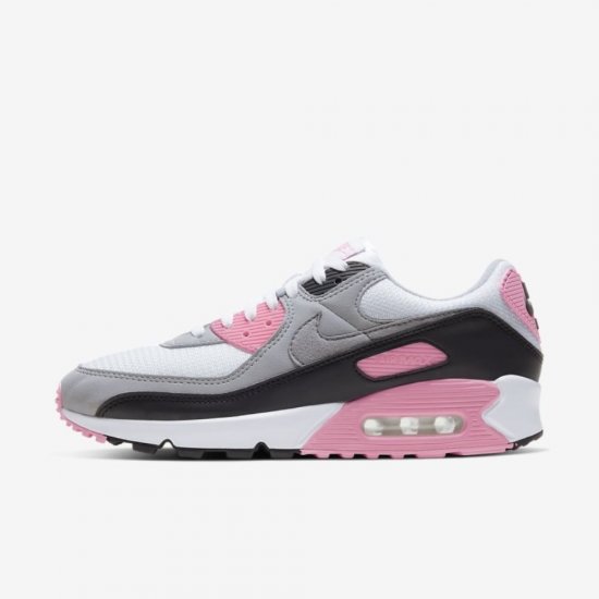 Nike Air Max 90 | White / Rose / Black / Particle Grey - Click Image to Close