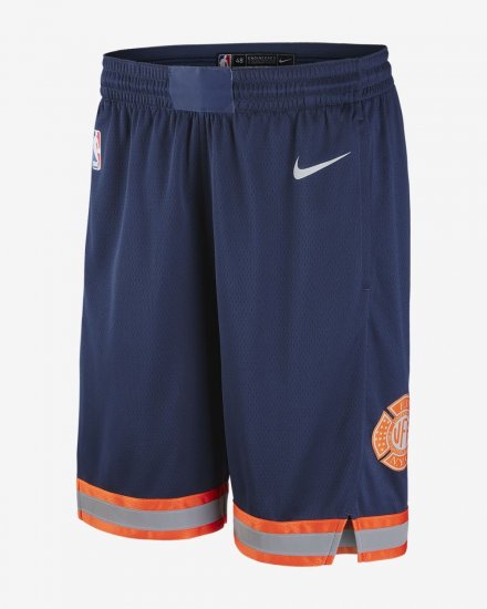 New York Knicks Nike City Edition Swingman | College Navy / Flat Silver - Click Image to Close