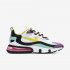 Nike Air Max 270 React (Geometric Abstract) | White / Black / Bright Violet / Dynamic Yellow