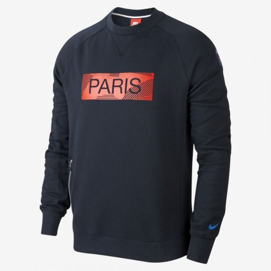 Paris Saint-Germain Crew | Dark Obsidian / Hyper Cobalt - Click Image to Close