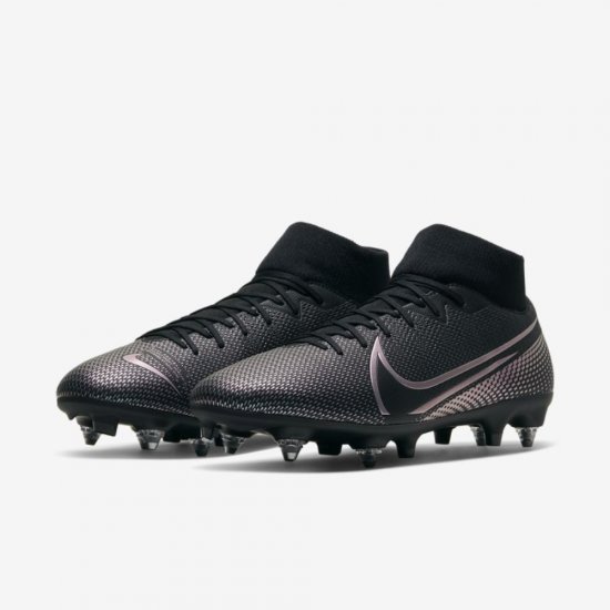 Nike Mercurial Superfly 7 Academy SG-PRO Anti-Clog Traction | Black / Black - Click Image to Close