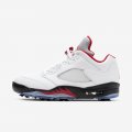 Air Jordan V Low | White / Black / Metallic Silver / Fire Red