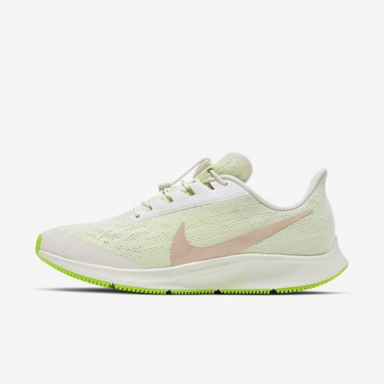 Nike Air Zoom Pegasus 36 FlyEase | Phantom / Barely Volt / Spruce Aura / Bio Beige - Click Image to Close