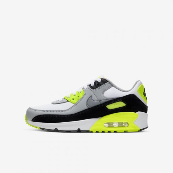 Nike Air Max 90 LTR | White / Light Smoke Grey / Volt / Particle Grey - Click Image to Close
