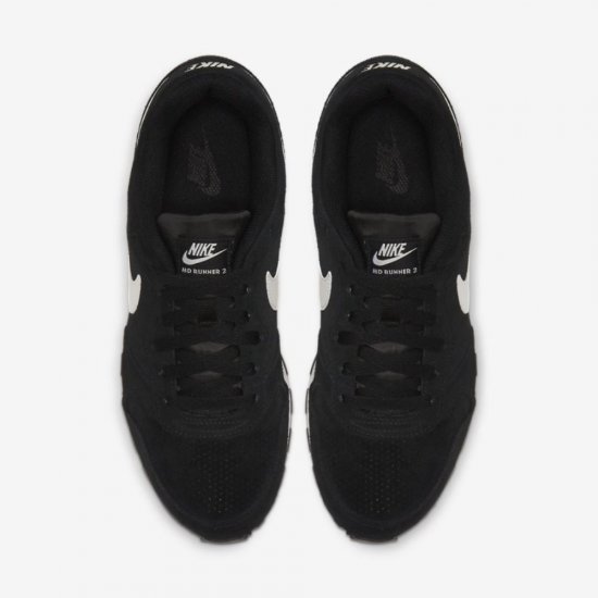 Nike MD Runner 2 Suede | Black / Black / Platinum Tint - Click Image to Close
