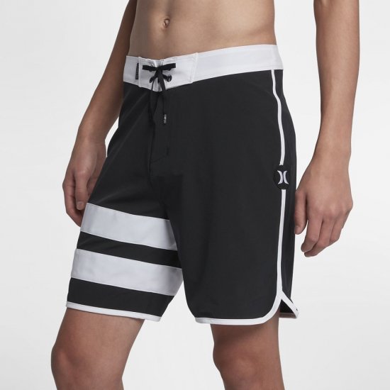 Hurley Phantom Block Party Solid | Black / White - Click Image to Close