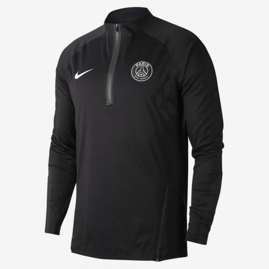 Nike AeroShield Paris Saint-Germain Strike Drill | Black / Black / Pure Platinum - Click Image to Close