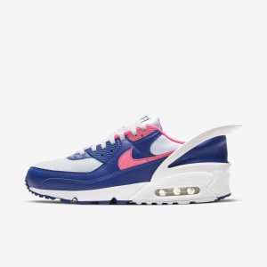 Nike Air Max 90 FlyEase | White / White / Deep Royal Blue / Hyper Pink