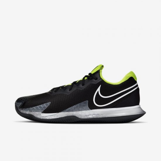 NikeCourt Air Zoom Vapor Cage 4 | Black / Volt / Dark Smoke Grey / White - Click Image to Close