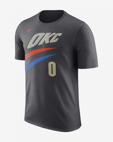 Russell Westbrook Oklahoma City Thunder City Edition Nike Dry | Anthracite - Click Image to Close