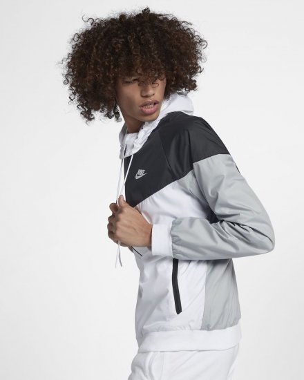 Nike Sportswear Windrunner | White / Black / Wolf Grey / White - Click Image to Close