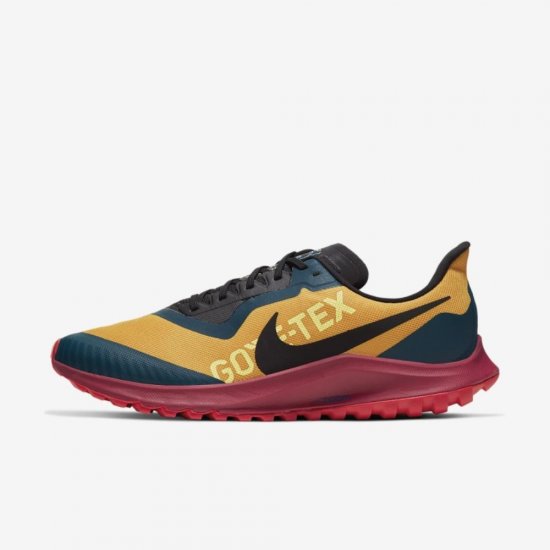 Nike Air Zoom Pegasus 36 Trail GORE-TEX | University Gold / Noble Red / Midnight Turquoise / Black - Click Image to Close