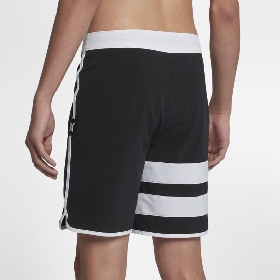 Hurley Phantom Block Party Solid | Black / White - Click Image to Close